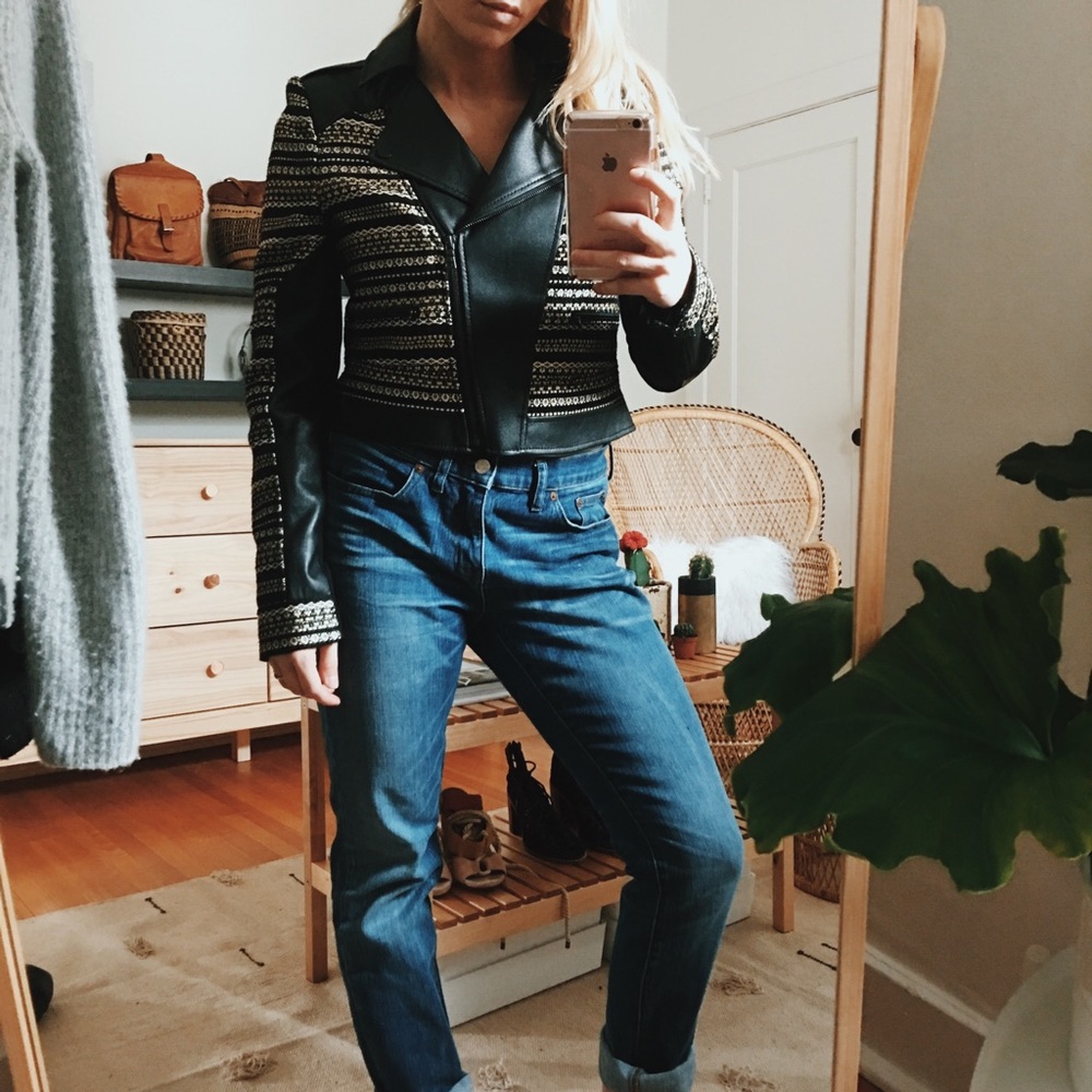 LAST CHANCE ✨BCBG Faux Leather Biker Jacket